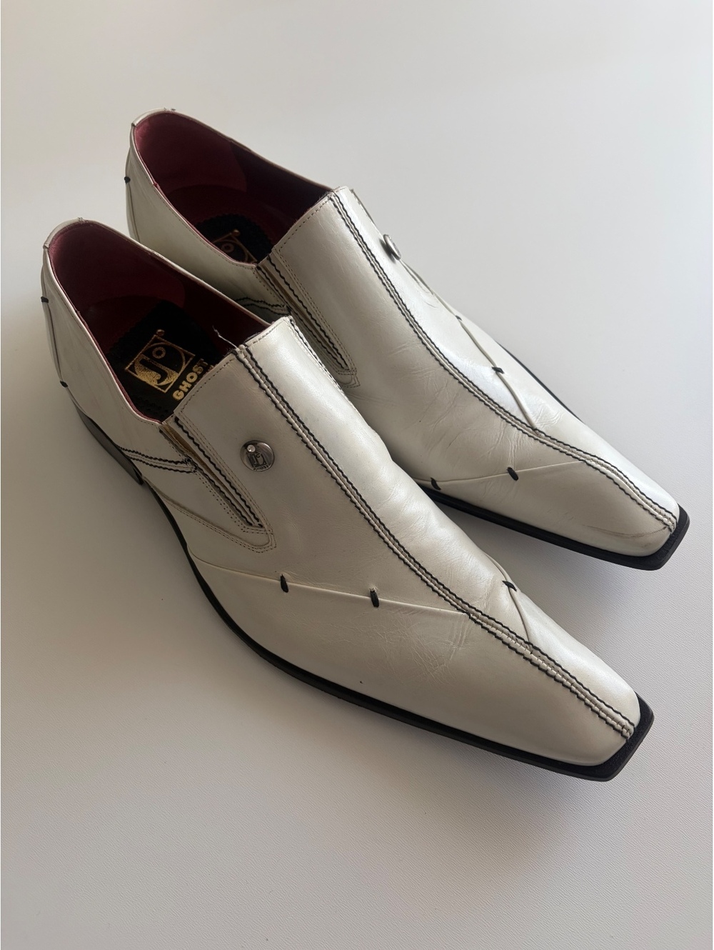 Jo Ghost Men's 43 White Leather new Dress Shoes Size 43